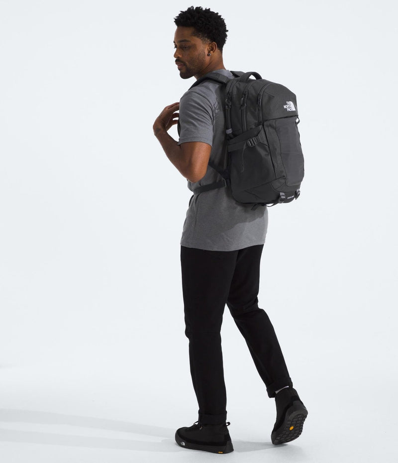 The North Face Recon Everyday Laptop Backpack - Daypack, Water Repellent, Laptop Sleeve, 2 Water Bottle Pockets, Asphalt Grey Light Heather/TNF Black - NPF, One Size