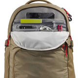 The North Face Router Everyday Laptop Backpack - Daypack, Water Repellent, Laptop Sleeve, Reflective Details, Cedar/Lava Red, One Size
