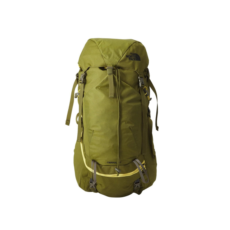 The North Face Teen Terra 50 | Unisex Hiking Backpack, Breathable Back Panel & Shoulder Straps, Bottom Webbing, Bladder Sleeve, Forest Olive/New Taupe Green - NPF, One Size