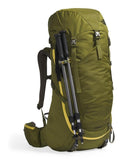 The North Face Terra 55 Backpack - Unisex Hiking Pack, Cinch - Top Opening with Zipper, Pole & Ice Axe Attachments, Forest Olive/New Taupe Green - NPF, Small/Medium