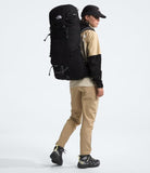The North Face Terra 55 Backpack - Unisex Hiking Pack, Cinch - Top Opening with Zipper, Pole & Ice Axe Attachments, TNF Black/Asphalt Grey - NPF, Large/X - Large