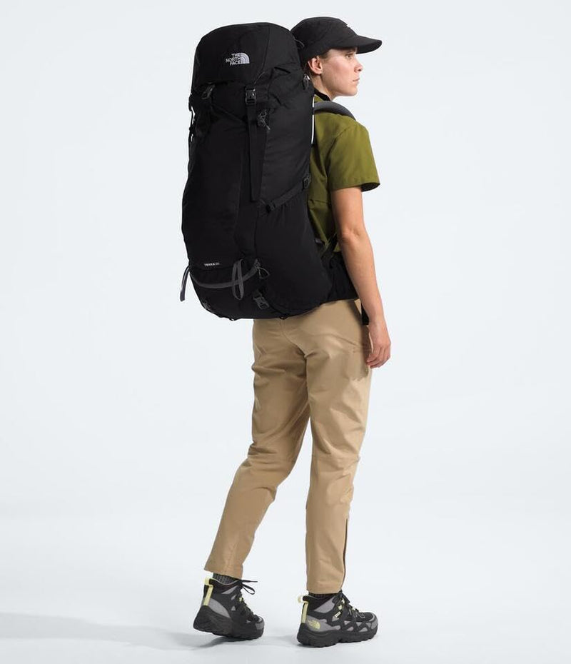 The North Face Terra 65 Backpack - Unisex Hiking Pack, Cinch - Top Opening with Zipper, Pole & Ice Axe Attachments, TNF Black/Asphalt Grey - NPF, Large/X - Large