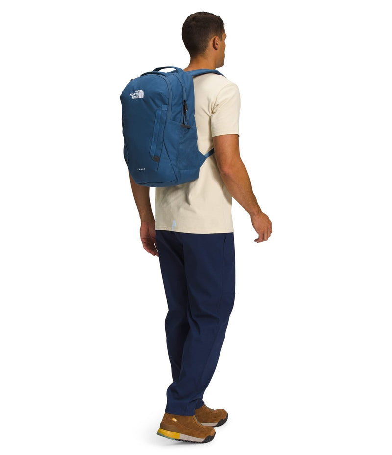 THE NORTH FACE Vault Everyday Laptop Backpack | Commuter Travel Bag with Water - Repellent Finish, Spacious Main Compartment, Shady Blue/TNF White, OS