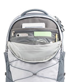 The North Face Women's Borealis Commuter Laptop Backpack - Everyday Travel Bag, Laptop Sleeve, Reflective Details, TNF White Metallic Mélange/Mid Grey - NPF, One Size