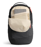 The North Face Women's Isabella 3.0 Backpack | Everyday Travel Bag with 16" Laptop Sleeve, Water - Repellent Finish, Women - Specific Fit, TNF Black Light Heather/Burnt Coral Metallic - NPF, One Size