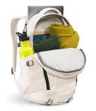 The North Face Women's Recon Everyday Laptop Backpack - Commuter Travel Bag, 18" Laptop Sleeve, Water - Repellent, Gardenia White/TNF Black - NPF, One Size