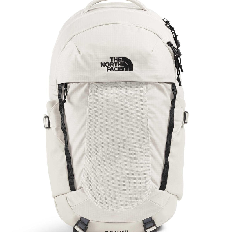 The North Face Women's Recon Everyday Laptop Backpack - Commuter Travel Bag, 18" Laptop Sleeve, Water - Repellent, White Dune/TNF Black, One Size