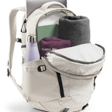 The North Face Women's Recon Everyday Laptop Backpack - Commuter Travel Bag, 18" Laptop Sleeve, Water - Repellent, White Dune/TNF Black, One Size