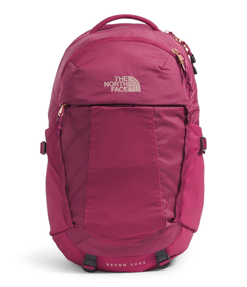 The North Face Women's Recon Luxe Everyday Laptop Backpack - PFAS Free, Cyber Berry/Burnt Coral Metallic, One Size