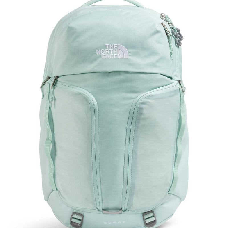 The North Face Women's Surge Commuter Laptop Backpack - Everyday Travel Bag, Laptop Sleeve, Water - Repellent, Opal Frost, One Size