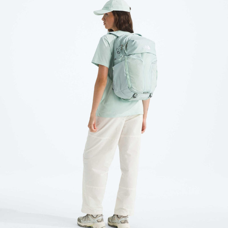 The North Face Women's Surge Commuter Laptop Backpack - Everyday Travel Bag, Laptop Sleeve, Water - Repellent, Opal Frost, One Size