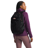 THE NORTH FACE Women's Surge Luxe Computer Laptop Backpack, TNF Black/Burnt Coral Metallic - NPF, One Size