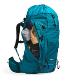 The North Face Women's Terra 55 Backpack - Hiking Pack, Women-Specific Fit, Cinch-Top Opening, Pole & Ice Axe Attachments, Blue Moss/Sapphire Slate-NPF, Medium/Long