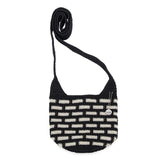The Sak 121 Crossbody Bag in Crochet, Single Crossbody Strap, Black Tile