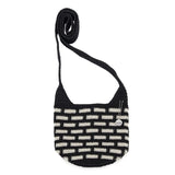 The Sak 121 Crossbody Bag in Crochet, Single Crossbody Strap, Black Tile