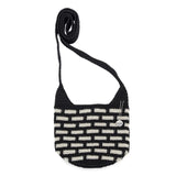 The Sak 121 Crossbody Bag in Crochet, Single Crossbody Strap, Black Tile