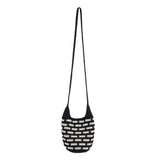 The Sak 121 Crossbody Bag in Crochet, Single Crossbody Strap, Black Tile