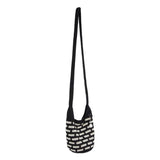 The Sak 121 Crossbody Bag in Crochet, Single Crossbody Strap, Black Tile