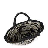 The Sak Calla Small Tote Bag in Crochet, Double Handle Straps, Midnight Ombre Tile