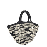 The Sak Calla Small Tote Bag in Crochet, Double Handle Straps, Midnight Ombre Tile