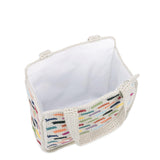 The Sak Ellen Insulated Tote in Crochet, Double Handle Straps, Prisma Tile