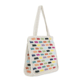 The Sak Ellen Insulated Tote in Crochet, Double Handle Straps, Prisma Tile