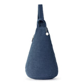 The Sak Geo Sling Backpack in Crochet, Single Sling Shoulder Strap, Maritime