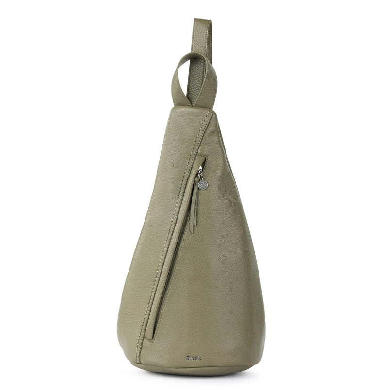 The Sak Geo Sling Backpack - Leather Women's Fashion Backpack for Everyday & Travel - Sling Crossbody With Zipper & Pockets