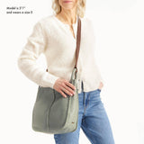 The Sak Los Feliz Crossbody Bag in Leather, Large, Lined Purse with Single Adjustable Shoulder Strap, Meadow