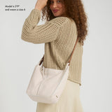 The Sak Los Feliz Crossbody in Leather, Adjustable Crossbody Strap, Stone