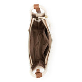 The Sak Los Feliz Crossbody in Leather, Adjustable Crossbody Strap, Stone