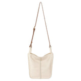 The Sak Los Feliz Crossbody in Leather, Adjustable Crossbody Strap, Stone