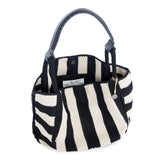 The Sak Los Feliz Large Tote Bag - Hand - Crocheted Women's Handbag for Everyday and Travel, Durable, Large Purse With Shoulder Bag Strap and Zipper Pocket, Black Stripe