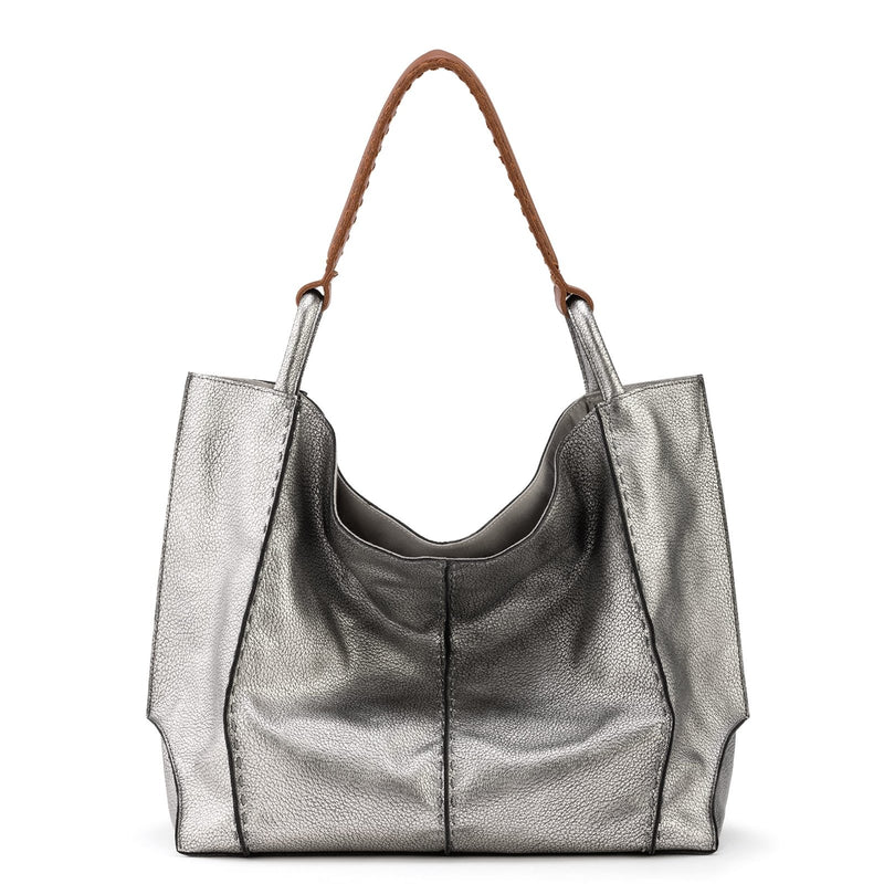 The Sak Los Feliz Large Tote Bag - Premium Leather Handbag With Stylish Design For Everyday, Travel, Beach Bag - Roomy, Durable, Lined Purse With Shoulder Bag Strap, Zipper Pocket