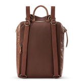 The Sak Loyola Backpack in Leather, Adjustable Convertible Strap, Teak