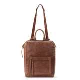 The Sak Loyola Backpack in Leather, Adjustable Convertible Strap, Teak