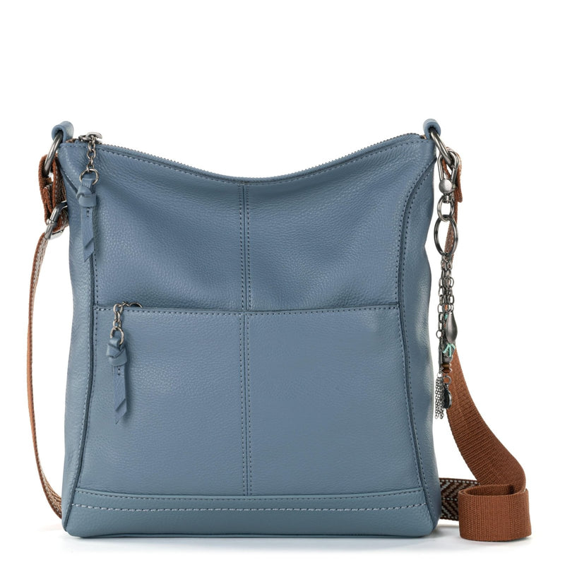 The Sak Lucia Crossbody Bag in Leather, Convertible Purse with Adjustable Strap, Maritime