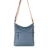 The Sak Lucia Crossbody Bag in Leather, Convertible Purse with Adjustable Strap, Maritime