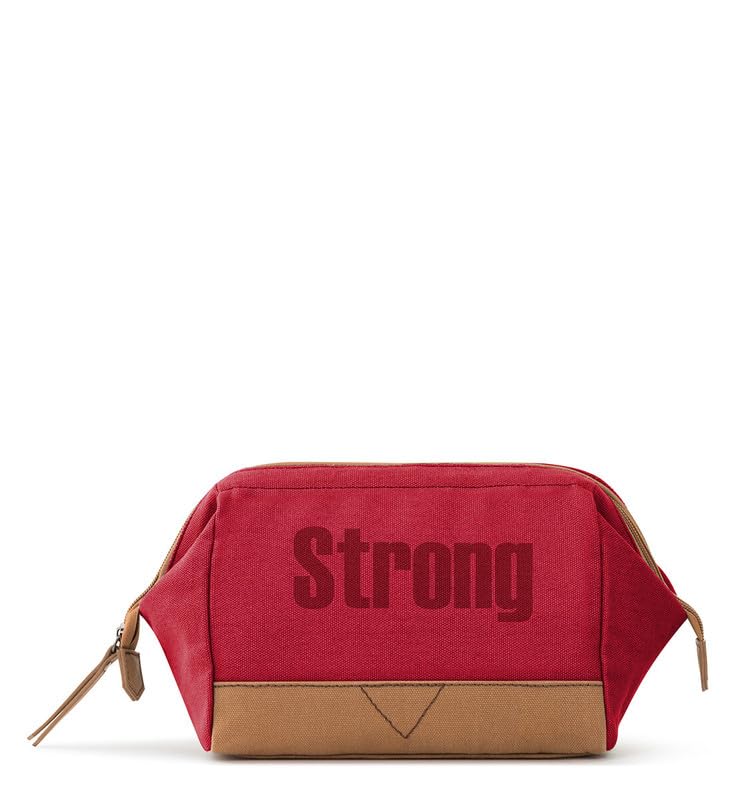 The Sak On The Go Dopp Kitt in Cotton Canvas, Travel Pouch for Men & Women, Red
