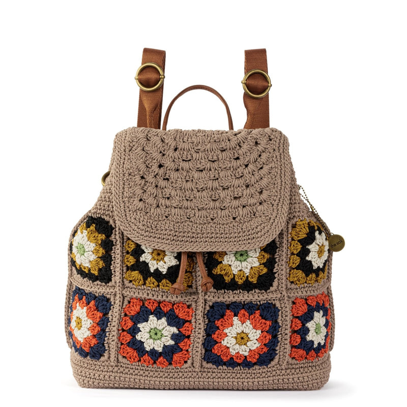 The Sak Sayulita Backpack - Hand Crochet Women's Backpack for Everyday & Travel - Daypack With Adjustable & Removable Straps