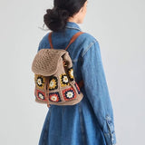 The Sak Sayulita Backpack - Hand Crochet Women's Backpack for Everyday & Travel - Daypack With Adjustable & Removable Straps
