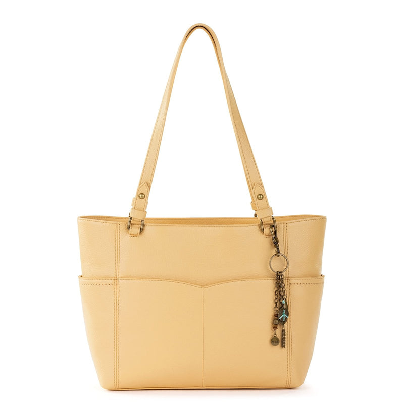 The Sak Sequoia Tote Bag in Leather with Dual Shoulder Straps, Buttercup