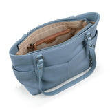 The Sak Sequoia Tote Bag in Leather with Dual Shoulder Straps, Maritime