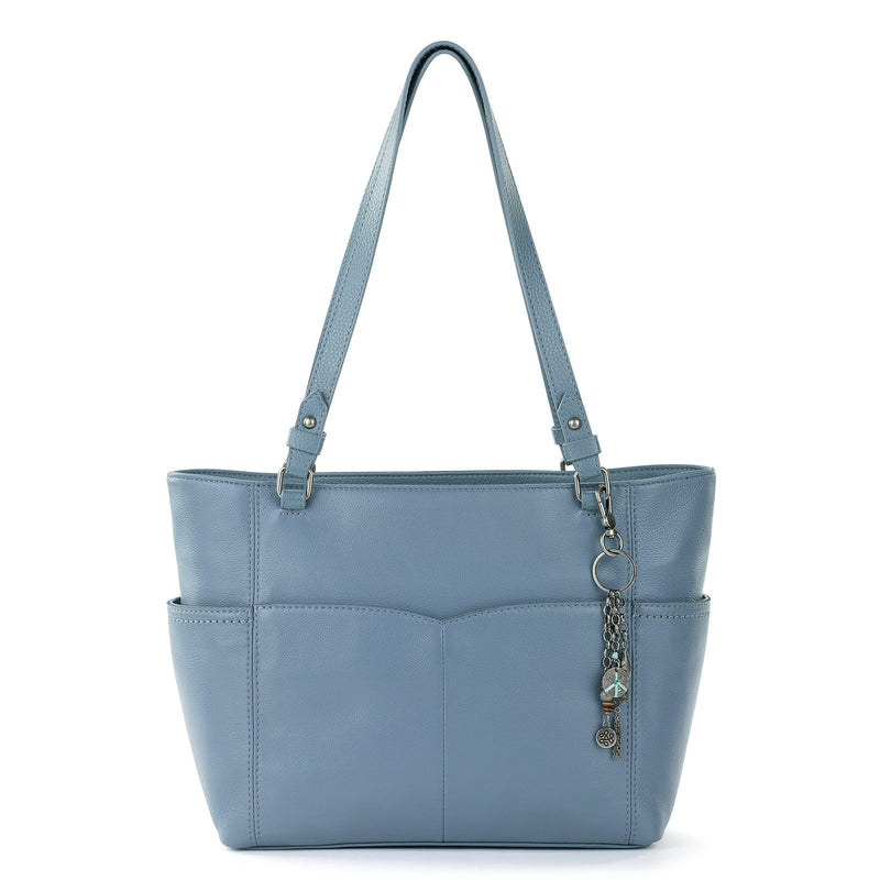 The Sak Sequoia Tote Bag in Leather with Dual Shoulder Straps, Maritime