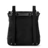 The Sak Ventura Backpack in Leather, Adjustable Convertible Strap, Black Crochet