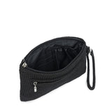 The Sak Vita Wristlet Purse - Small Hand Crochet Women's Clutch for Everyday & Travel - Mini Handbag With Card Slots & Zipper - Black