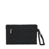 The Sak Vita Wristlet Purse - Small Hand Crochet Women's Clutch for Everyday & Travel - Mini Handbag With Card Slots & Zipper - Black