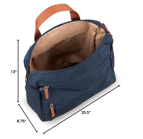 the sak Women's Recycled Esperato Backpack in Nylon, Spacious Bag with Adjustable Back Strap, Navy II, One Size, 109307