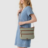 The Sak Womens Recycled Nylon Esperato Crossbody Bag In Eco - Twill, Adjustable Strap, Sage, Sage