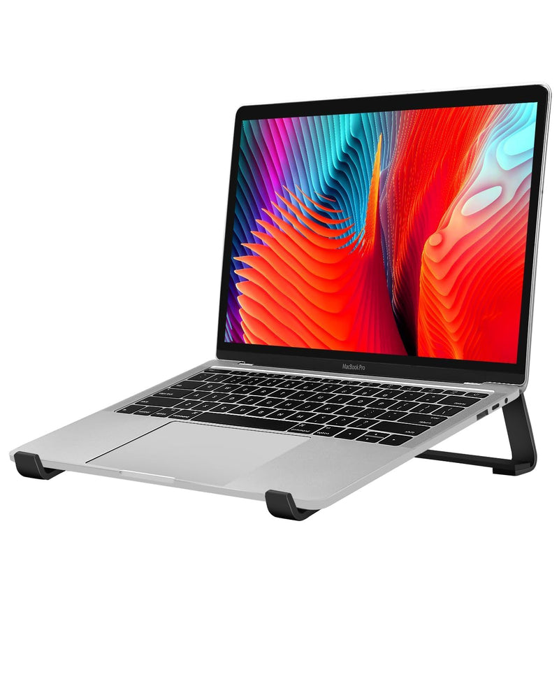 Thibault Aluminum Laptop Stand for Desk - Cooling Ergonomic Design - Fits MacBook Air Pro/DELL/HP/Lenovo/ThinkPad/Alienware - 13/14/15.6/16 - Easy Assembly - Ventilated Laptop Stand for Optimal Airflow